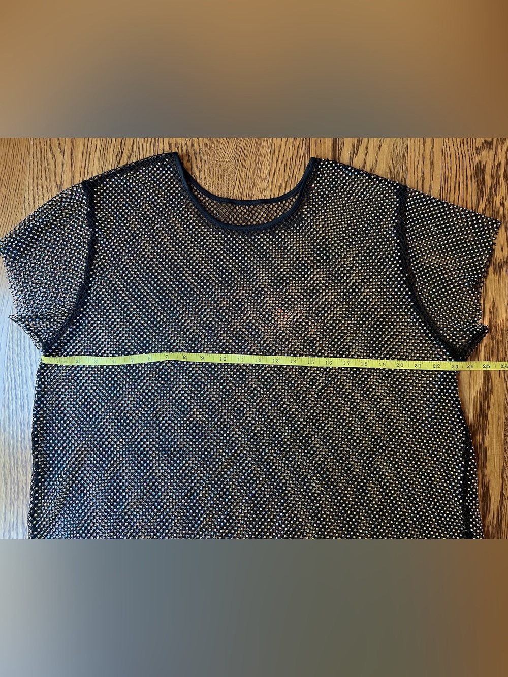 Bedazzled Mesh Boxy Crop Top - Picture 5 of 7